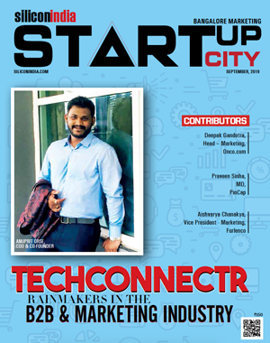silicon india mentions techconnectr in their September 2019 publication as one of the best startups in b2b lead generation market