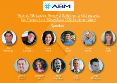 ABM Leaders Webinar: Review of Guidelines for ABM Success: Key Findings from ITSMA/ABMLA 2020 Benchmark Stud
