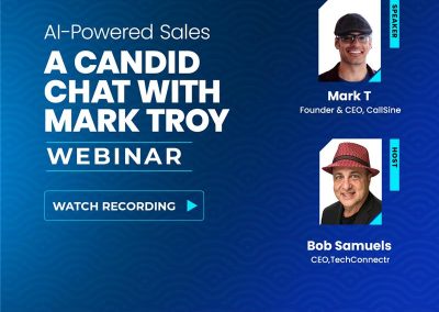 On-Demand Webinar AI-Powered Sales: A candid chat with Mark Troy