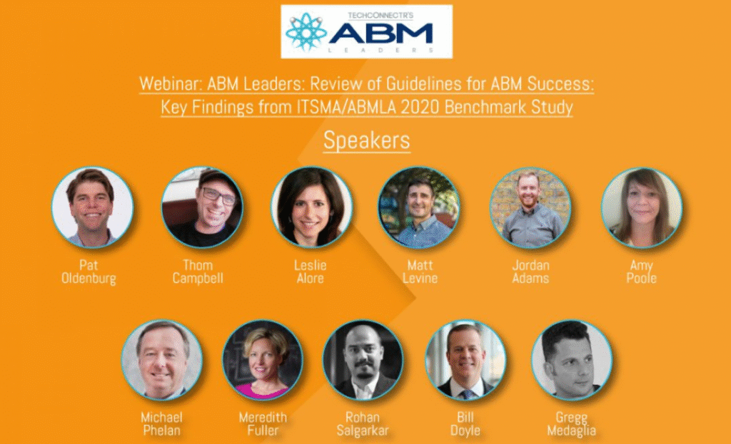ABM Leaders: Review of Guidelines for ABM Success: Key Findings from ITSMA/ABMLA 2020 Benchmark Study