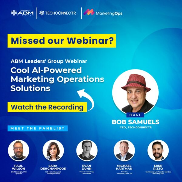 Read more about the article ABM Leaders Webinar | Cool AI-powered Marketing Operations Solutions